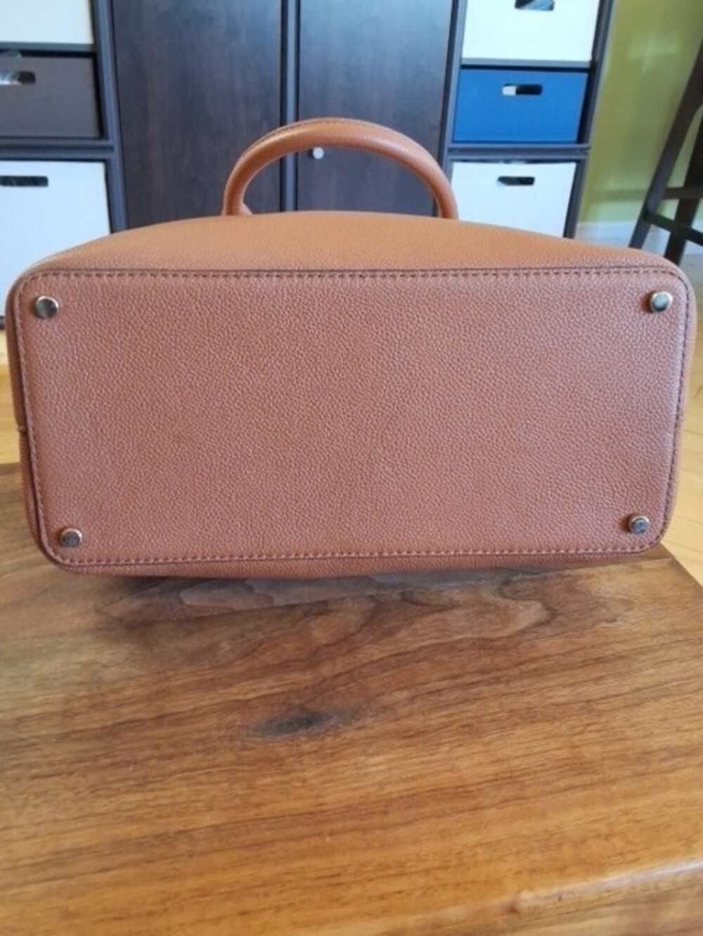 kate spade tan leather satchel with detachable strap - Picture 5 of 9